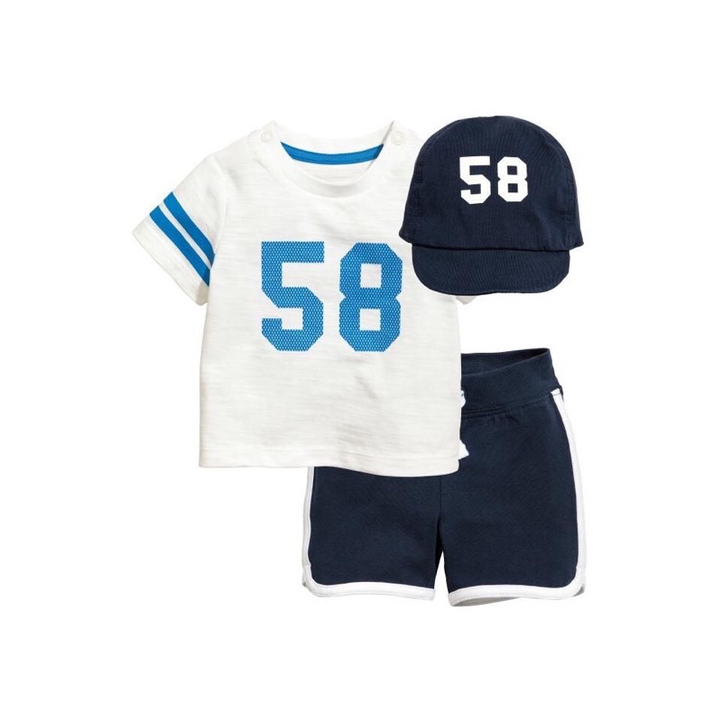 Set bộ bé trai kèm mũ sz 1-6y