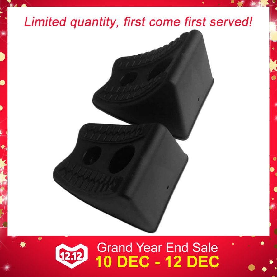 Bộ 2 Miếng Chặn Lốp Xe Chống Trượt Bằng Cao Su