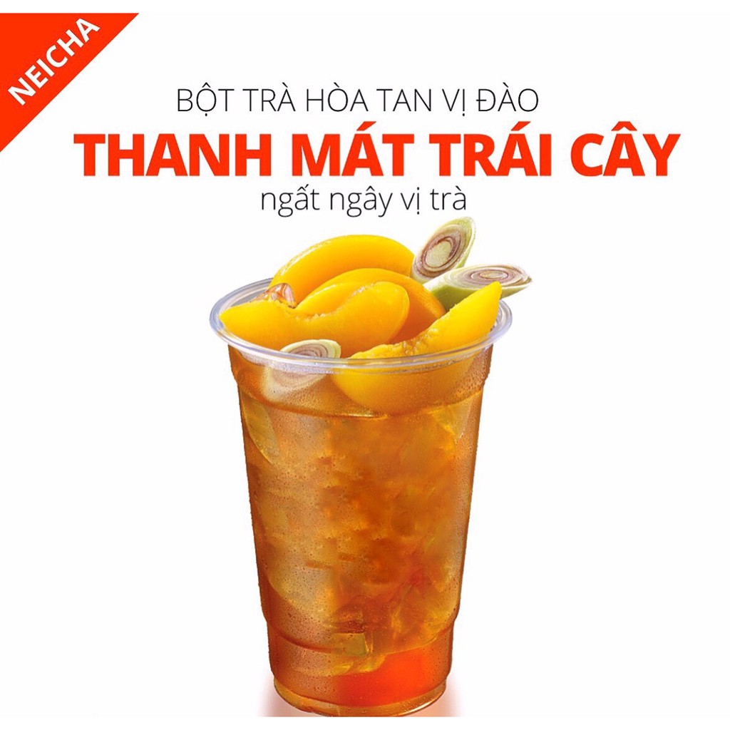 Bột Trà Đào Neicha hàng chính hãng/ Bột trà hoa quả PHA SẴN SIÊU NHANH thơm ngon chuẩn vị.