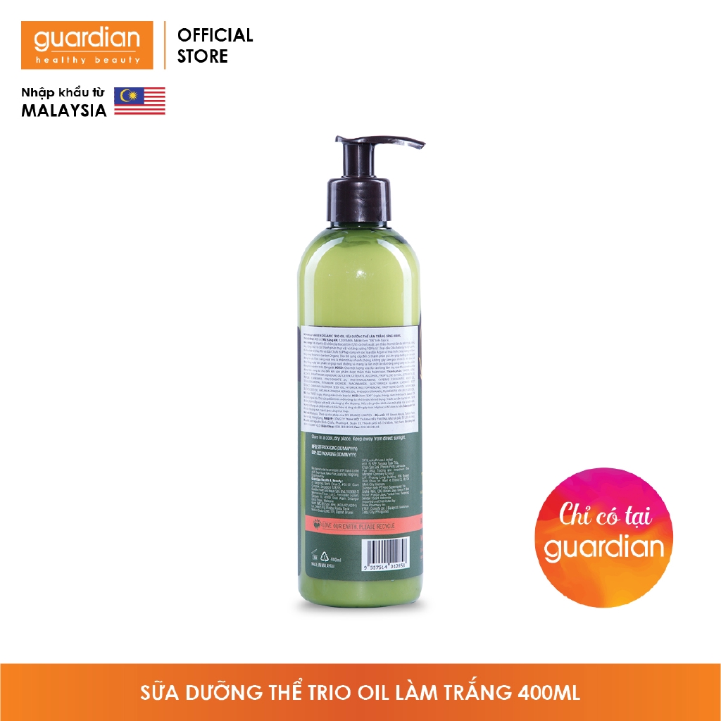 Sữa dưỡng thể Botaneco Garden Organic Trio Oil làm trắng sáng 400ml | BigBuy360 - bigbuy360.vn