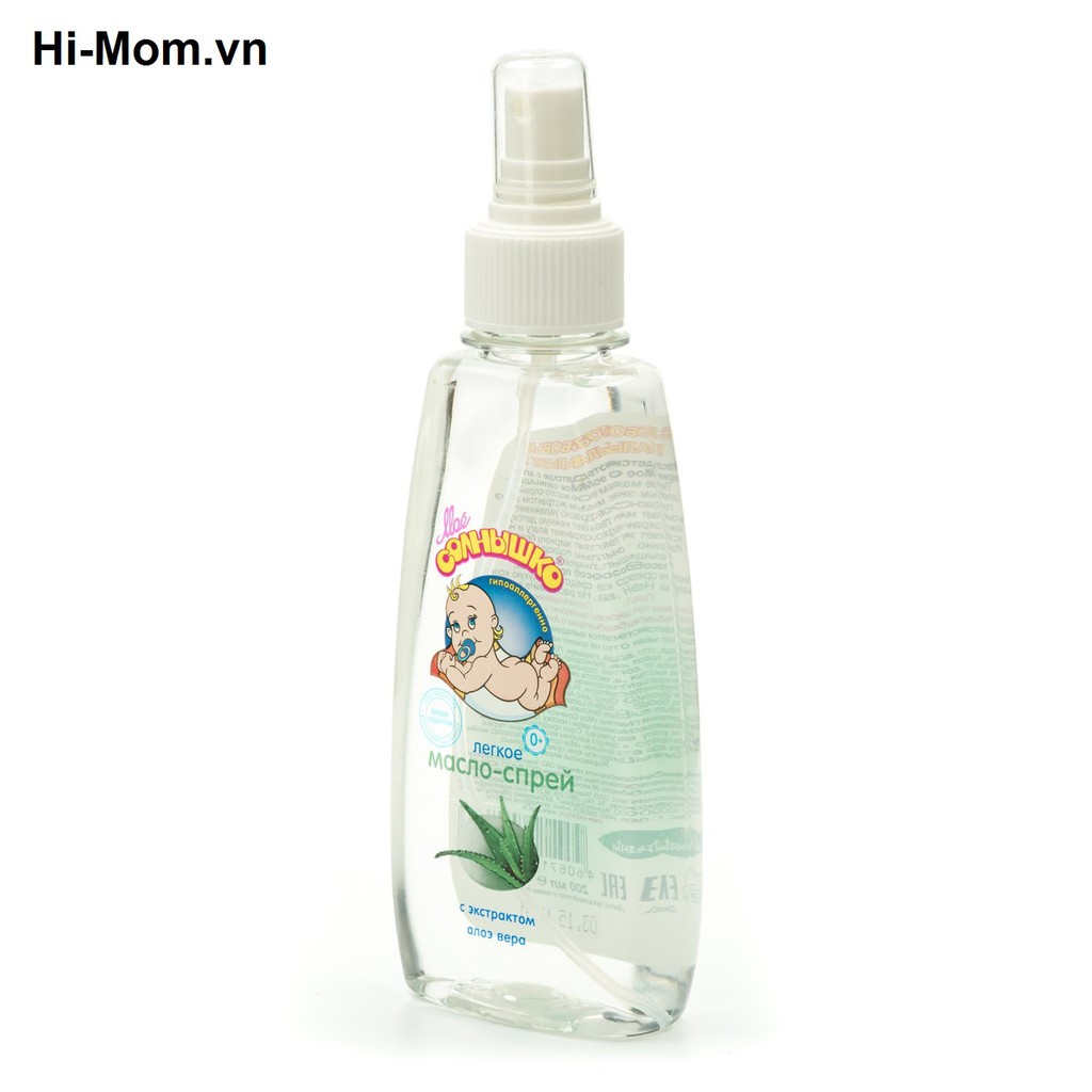 Dầu Xịt Massage Nha Đam / Aloe Vera Cho Trẻ Từ Sơ Sinh, 200ml, Nhập NGA