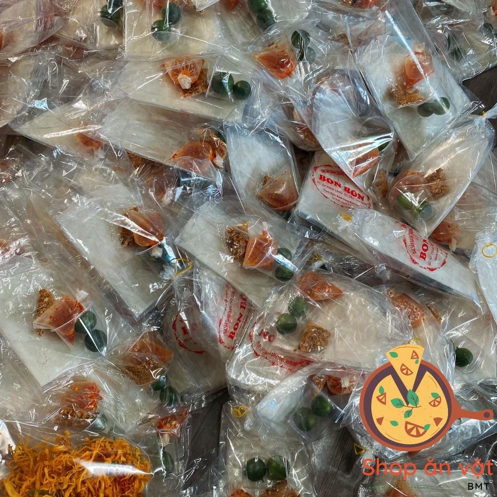 Bánh tráng phơi sương chấm ớt siêu cay Bon Bon bánh tráng muối sa tế cay càng ăn càng mê - 14020042