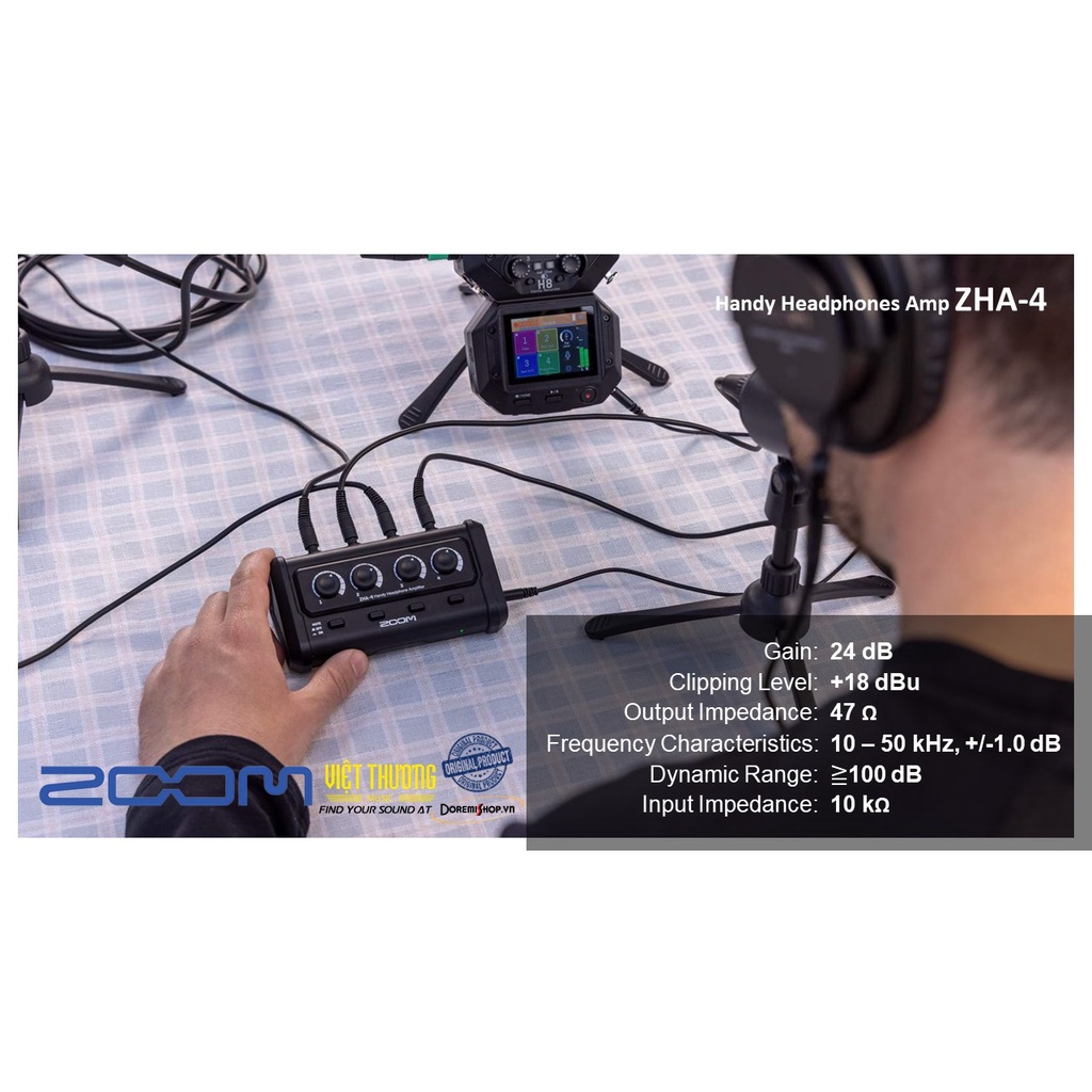 Bộ Khuếch Đại và Mở Rộng Âm Thanh Headphones ZOOM Handy Headphones Amp ZHA-4