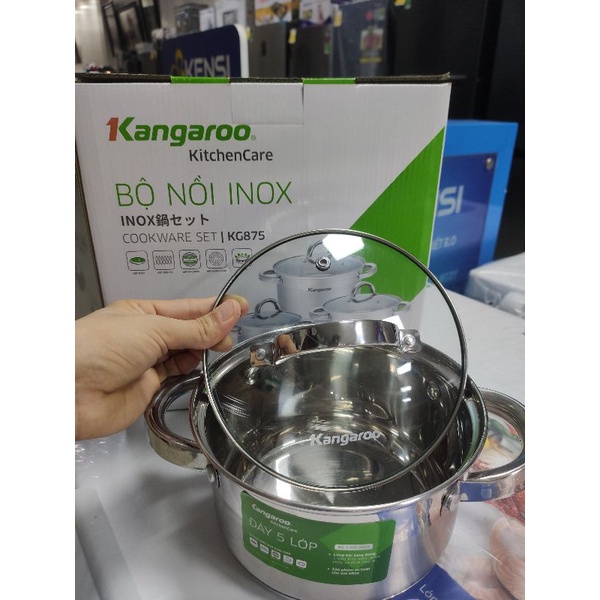 NỒI LẺ KANGAROO KG875 5 ĐÁY 16/20/23 ĐÁY TỪ