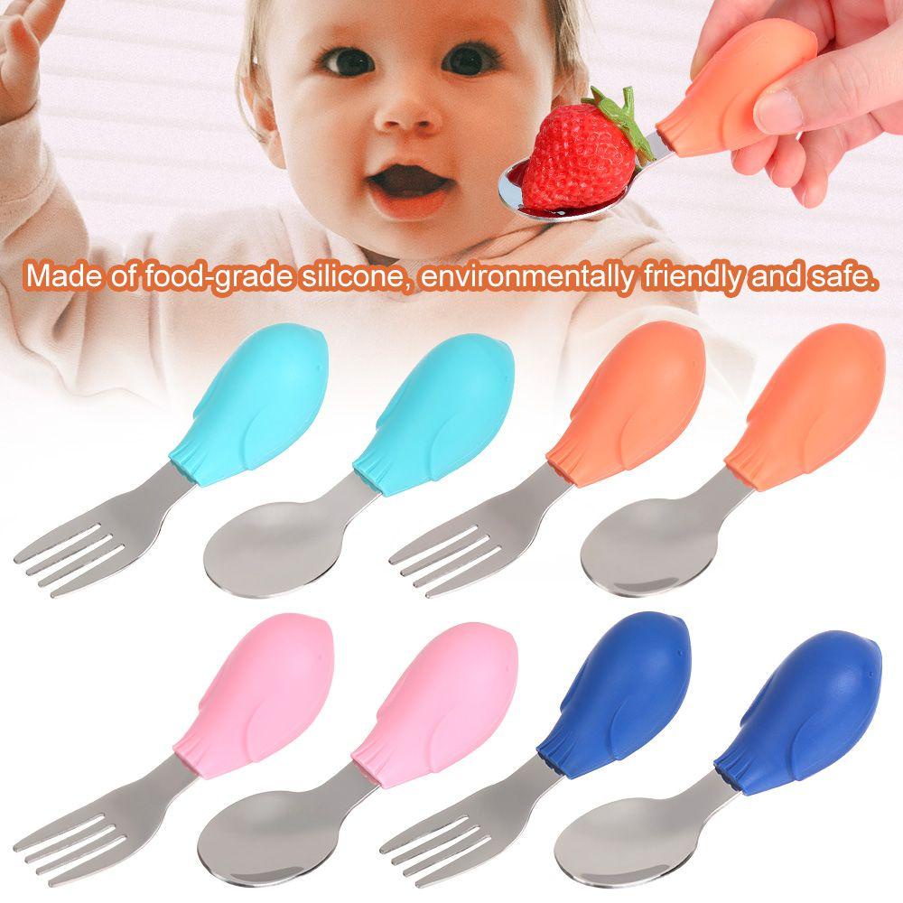 SUSANS Bộ Muỗng Nĩa Tập Ăn Dễ Thương Cho Bé