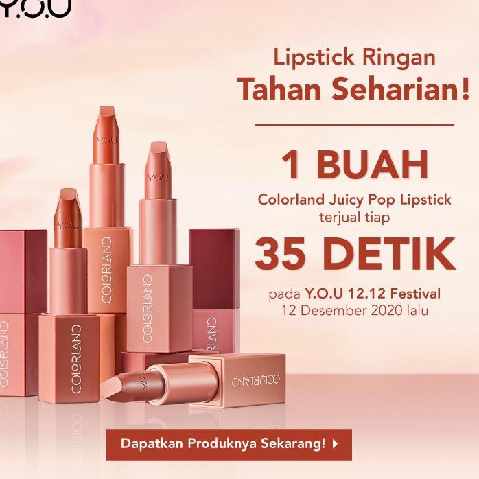 (hàng Mới Về) Son Môi Trang Điểm Lâu Trôi 8 Màu Sắc Tùy Chọn Thương Hiệu You Colorland | BigBuy360 - bigbuy360.vn