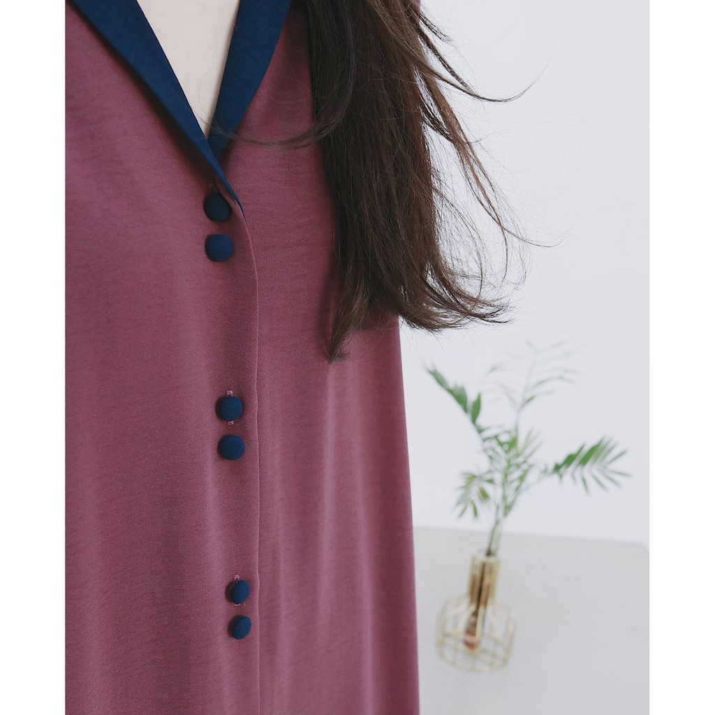 Chicka Chicka - Đầm suông Pijama shirt dress - Màu Mauve