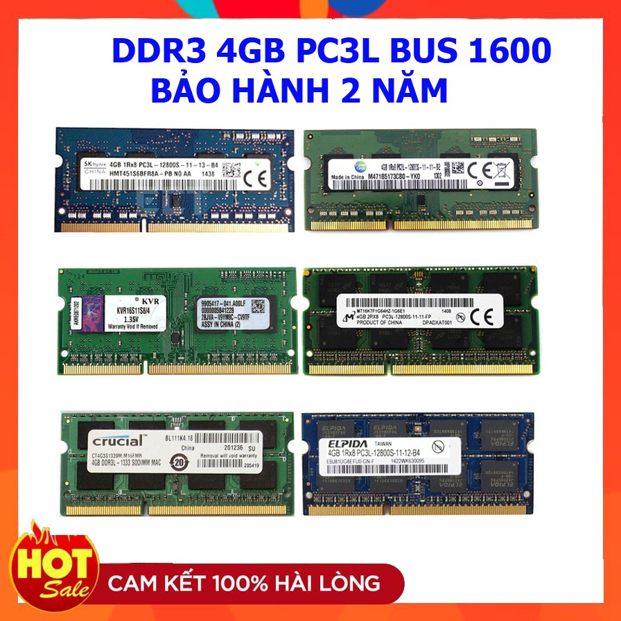 Ram laptop DDR3 DDR3L 2GB 4GB 8GB 16GB Samsung / Hynix / Kingston ... Hàng chính hãng | WebRaoVat - webraovat.net.vn