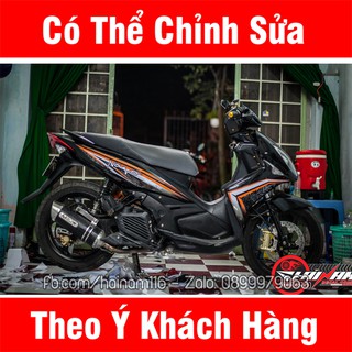 Tem Trùm Nouvo Đen Chỉ Cam