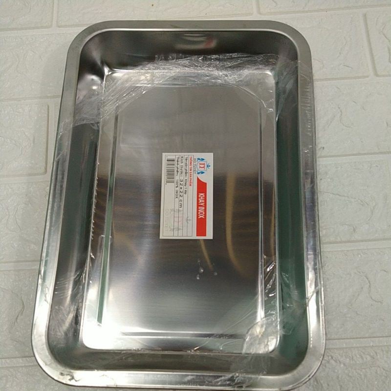 Khay inox sâu chữ nhật 4 size