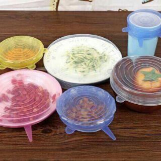 Set 6 nắp đậy thức ăn bằng silicon