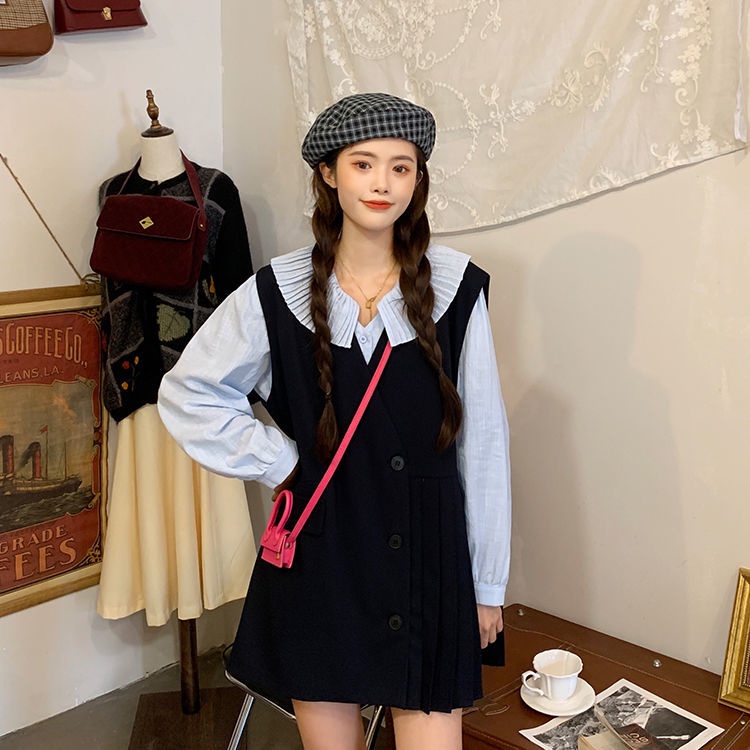 Set Áo Sơ Mi Và Chân Váy Xếp Ly Thời Trang Mùa Thu Chất Lượng Cao