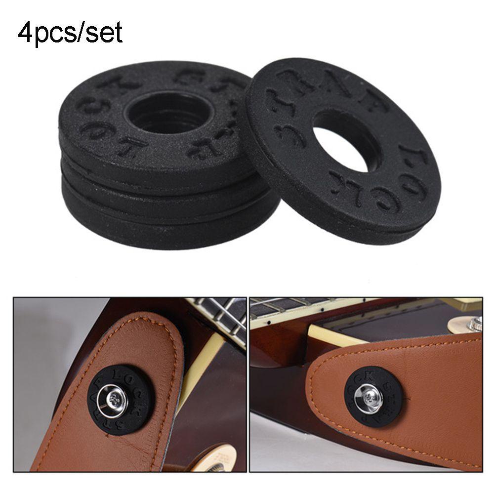 Set 4 Khóa Dây Đeo Đàn Guitar Bằng Cao Su Nhẹ Chuyên Nghiệp