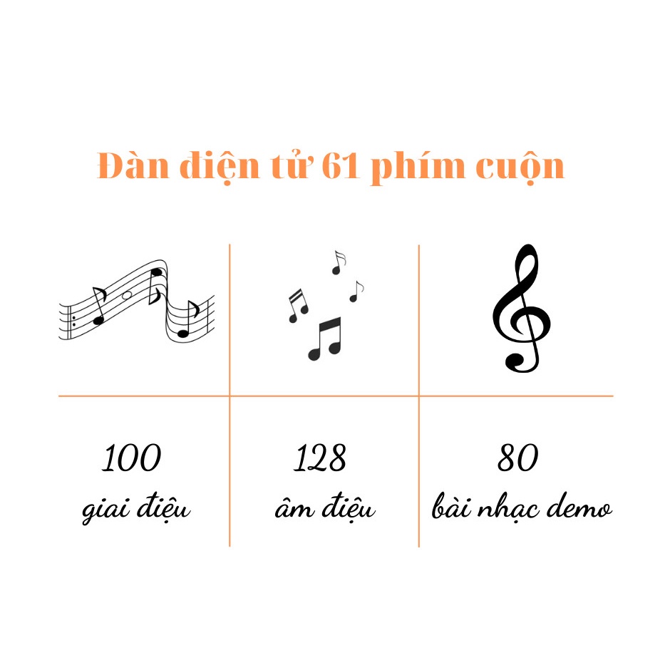 Đàn Piano Điện S10 Dạng Cuộn Tiện Lợi 61 Phím Cho Bé Đam Mê Âm Nhạc