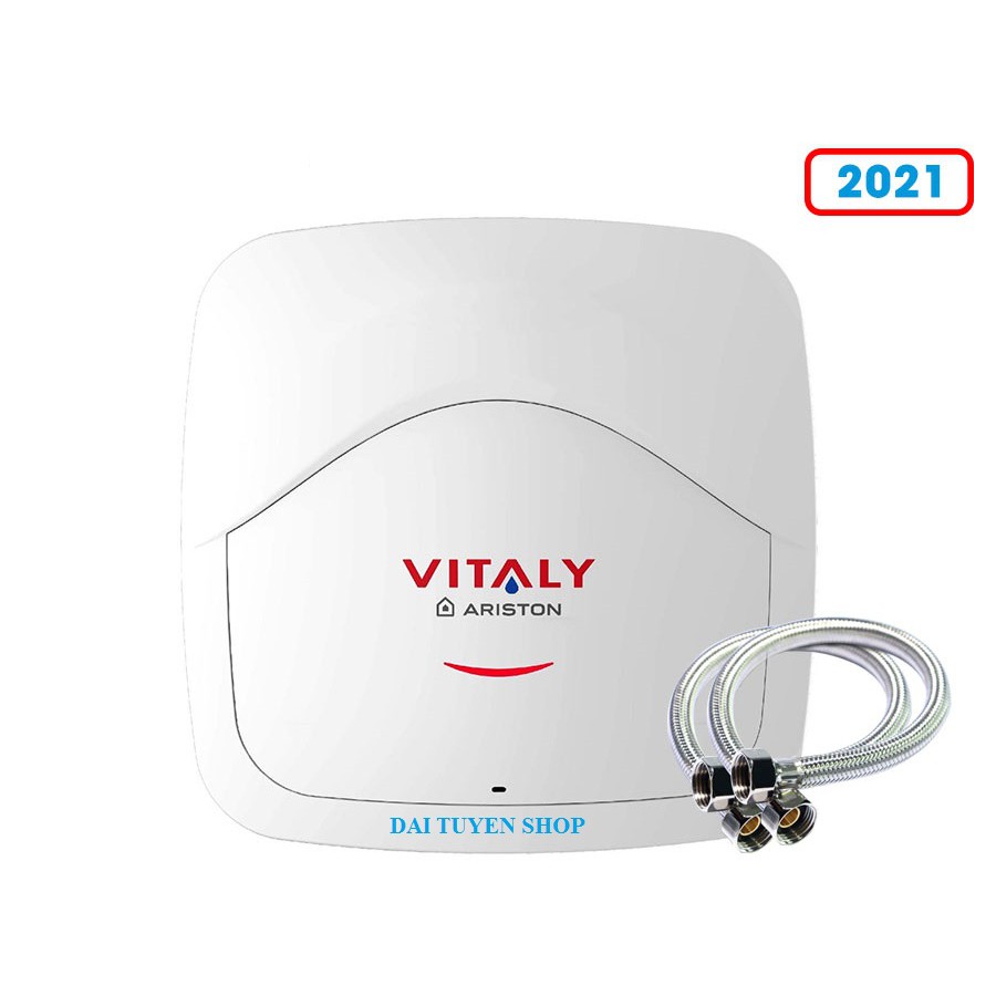 (HÀNG CHÍNH HÃNG)Bình Nóng Lạnh Ariston 15 Lít Vitaly 15 + free 2 sợi dây cấp inox 40cm
