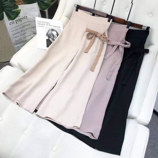 QUẦN CULOTTES NƠ HÔNG