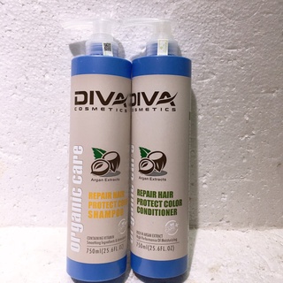 Dầu gội collagen phục hồi kiềm dầu sạch gàu mềm mượt tóc hư tổn khô sơ cặp gội xả Diva Xanh chính hãng 500ml – 750ml