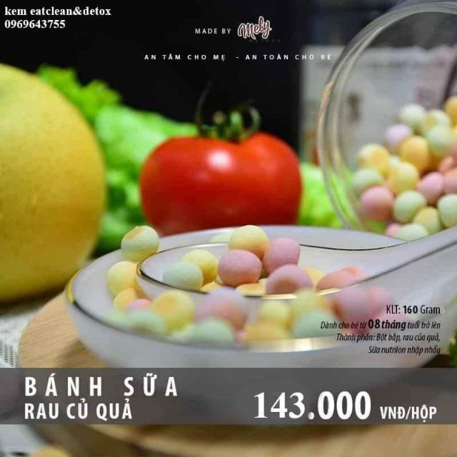 Bánh sữa rau củ quả