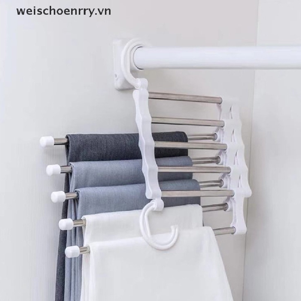 Móc Inox Treo Quần Áo 5 Trong 1 Đa Năng Tiện Dụng