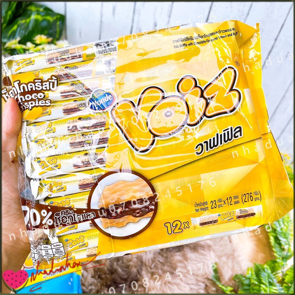 Một gói bánh kẹp kem 3 lớp/ kẹp kem xốp kẹp oreo 7 loại VOIZ Thái Lan gói lớn 336gam