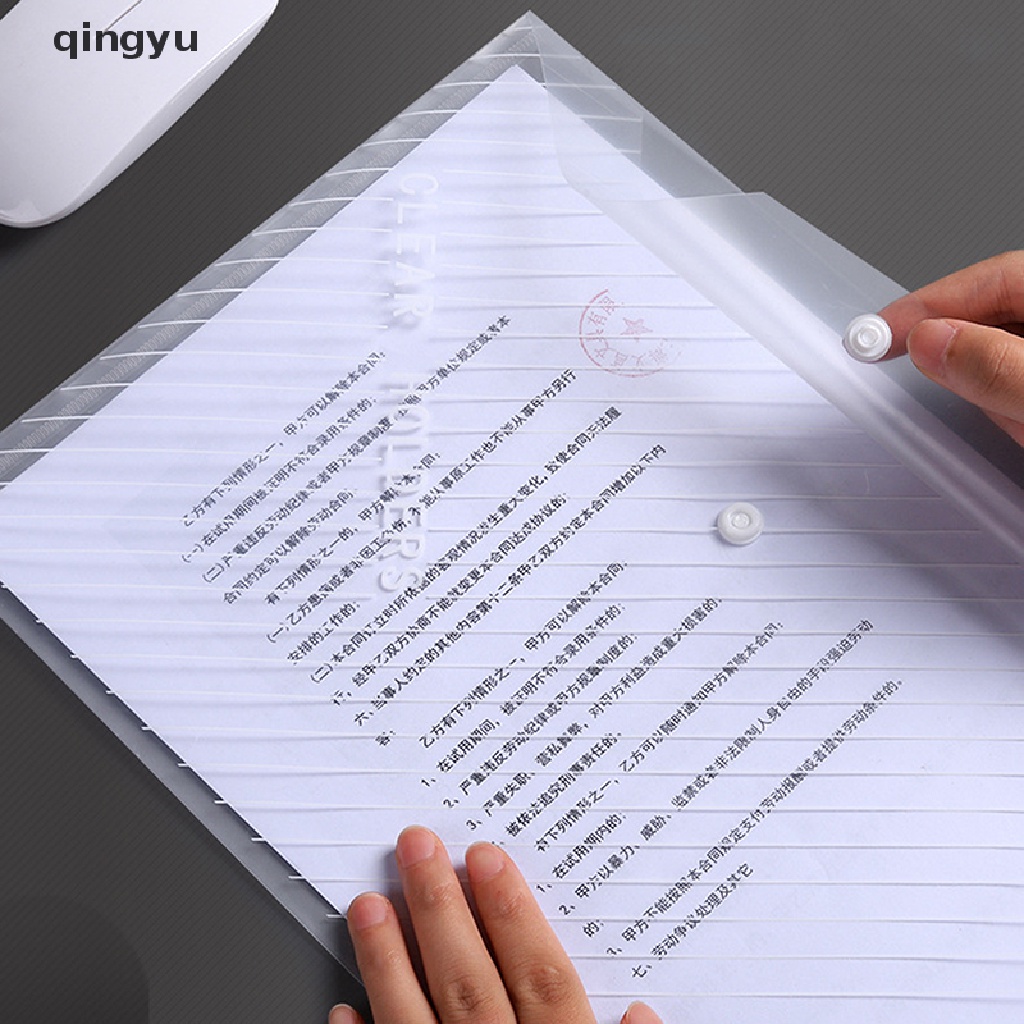 Bộ 10 Túi Nhựa Dày Trong Suốt Đựng Tài Liệu Khổ A4 Chống Thấm Nước Tiện Dụng