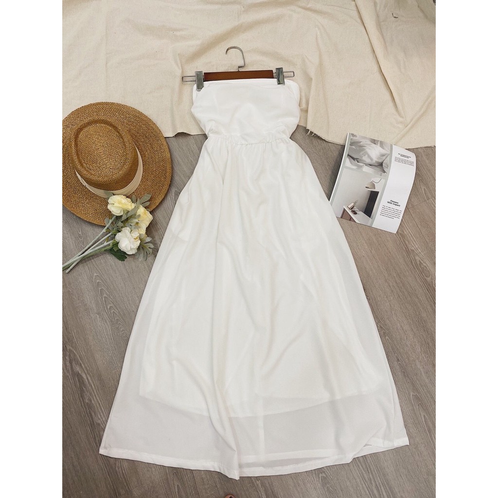 Đầm Maxi Trắng Đi Biển Cúp Ngực Có Lót Trong [Ảnh Thật Cuối] - DM939 | BigBuy360 - bigbuy360.vn