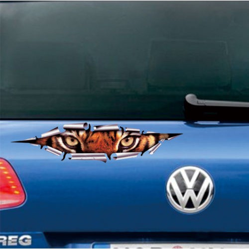 Decal dán trang trí xe hơi in họa tiết đôi mắt 3D sáng tạo