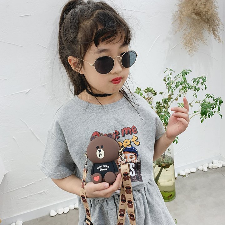 Túi đeo chéo hình gấu dễ thương cho bé gái