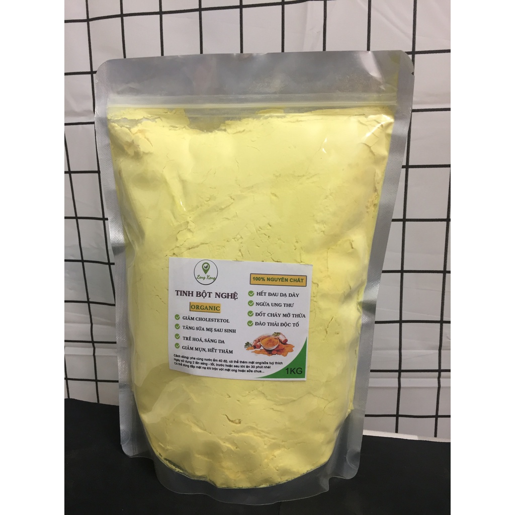 Tinh Bột Nghệ Nguyên Chất Organic Từ Bột Nghệ Tươi 1kg