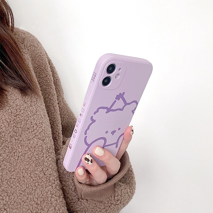 Ốp lưng iphone Gấu sinh nhật cạnh vuông in hình 6/6plus/6s/6splus/7/7plus/8/8plus/x/xs/11/12/pro/max/plus/promax/mini | BigBuy360 - bigbuy360.vn