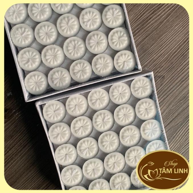 Nến Tealight Cháy 2h Hoa Mai Bông Mai Hộp 100 Viên Nến Không Khói Sáp Paraffin 2 tiếng
