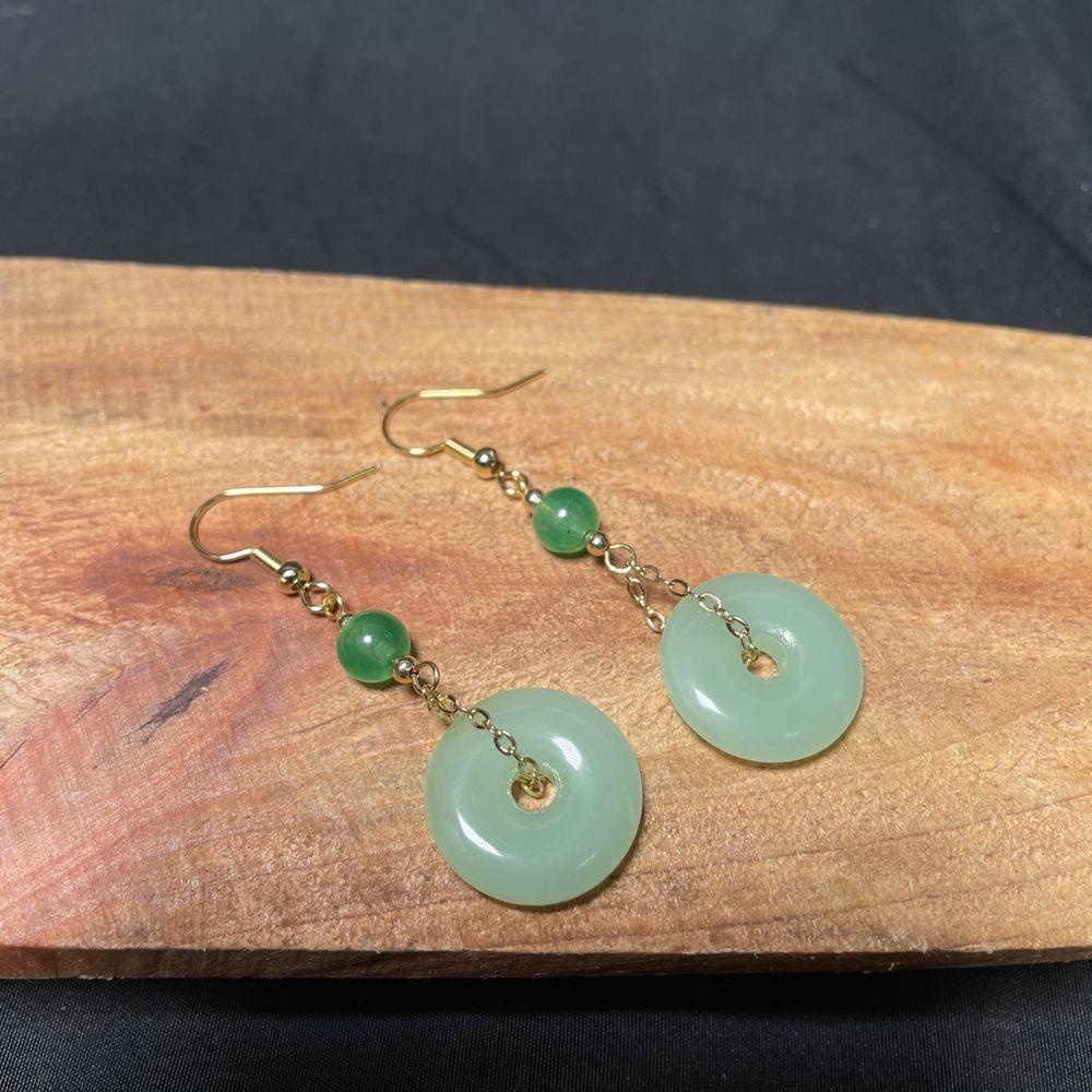 Bông Tai Hình Tròn Phong Cách Trung Hoa Cổ Điển Thời Trang Cho Nữ