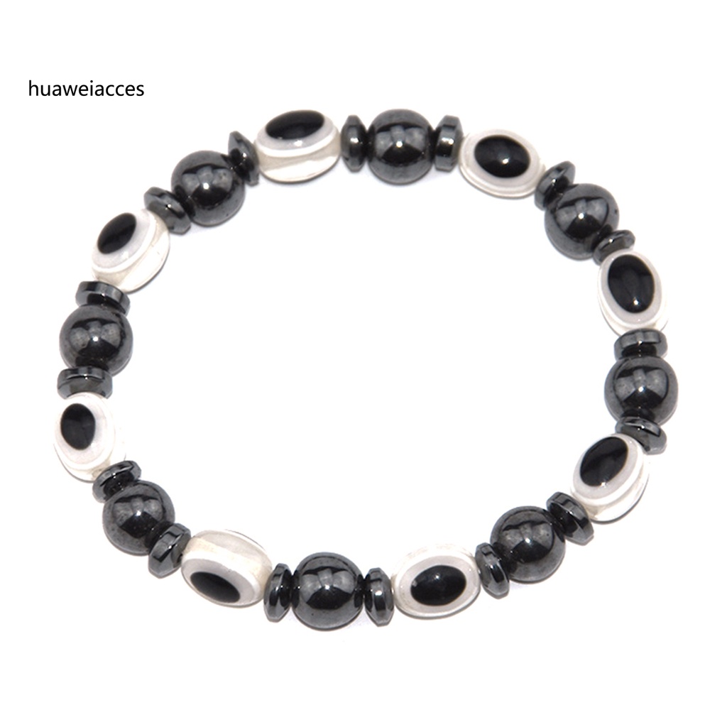 Vòng Tay Chuỗi Hạt Đá Hematite Hình Đôi Mắt Giảm Cân Cho Nam Và Nữ