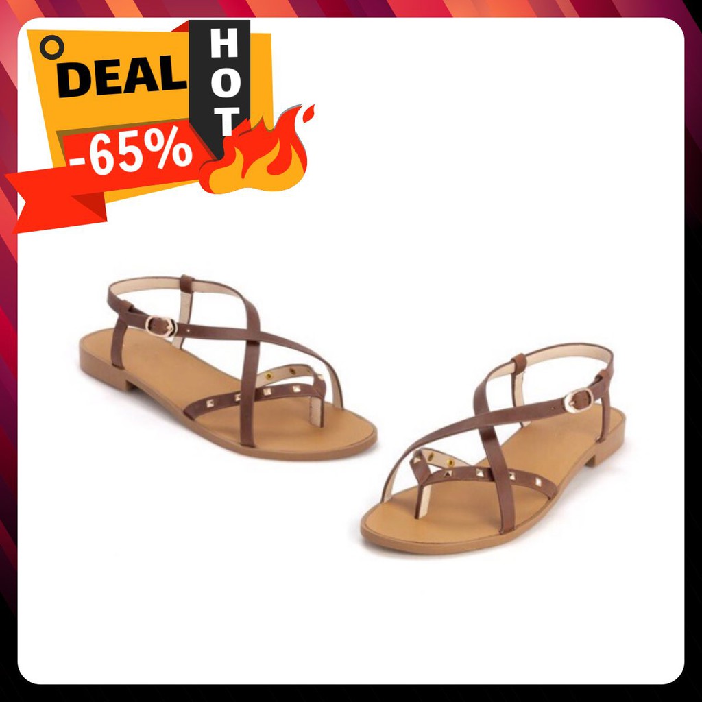[RẺ VÔ ĐỊCH] Giày SANDAL đế bệt xỏ ngón tán đinh - KÈM ẢNH THẬT