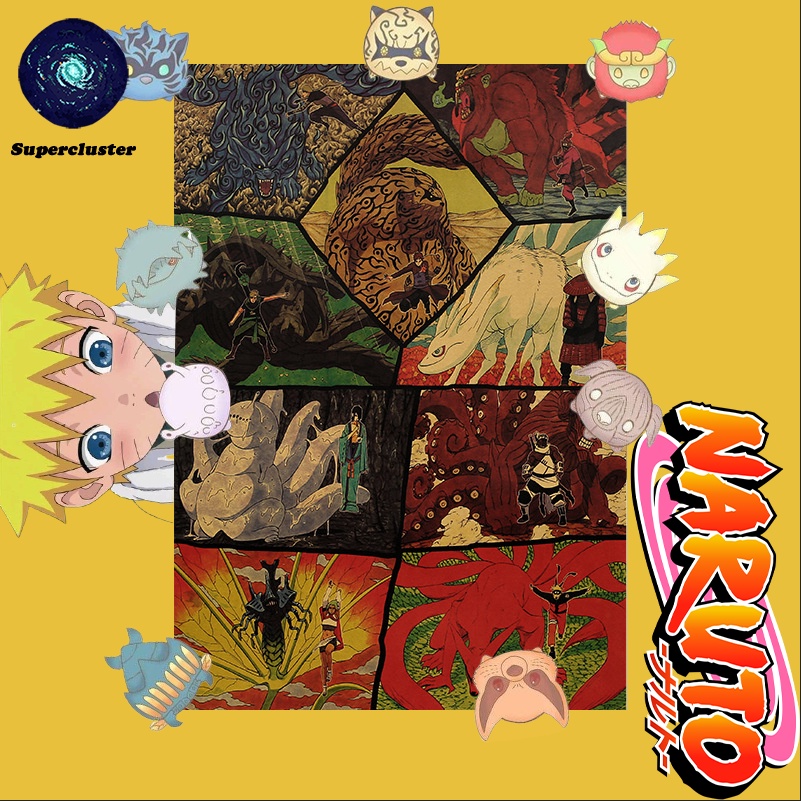 Poster Phim Anime Naruto "All-Tails & Jinch" 50.5x35cm