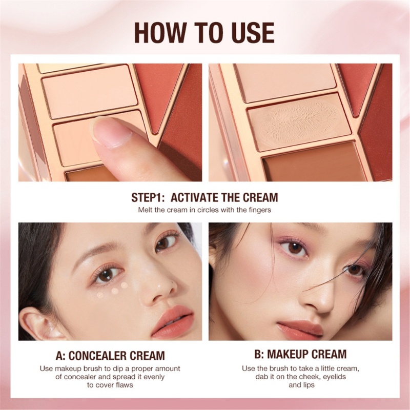 Bảng Phấn Mắt / Má Hồng / Che Khuyết Điểm 6 Trong 1 Đa Năng Lâu Trôi YOUYO