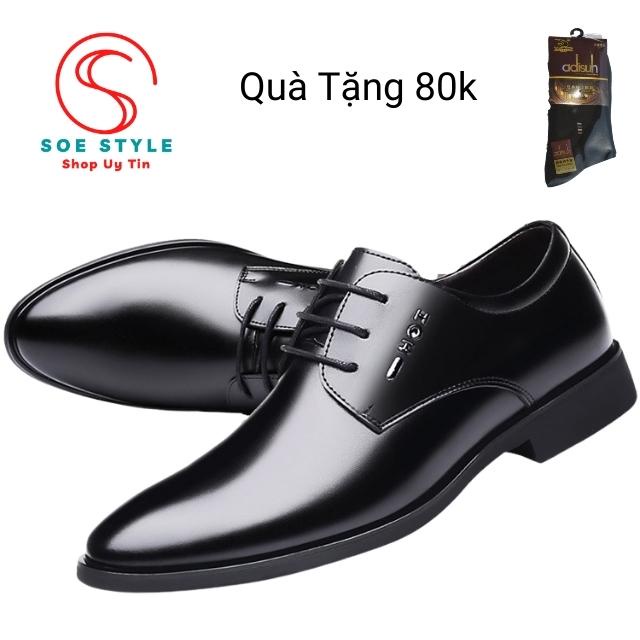 [FREE SHIP+QUÀ 80K] Giày Da nam tăng chiều cao 7cm Da Bò cao cấp Hàn Quốc SOE Style Tặng Tất (Vớ) Chống Hôi Chân 80k