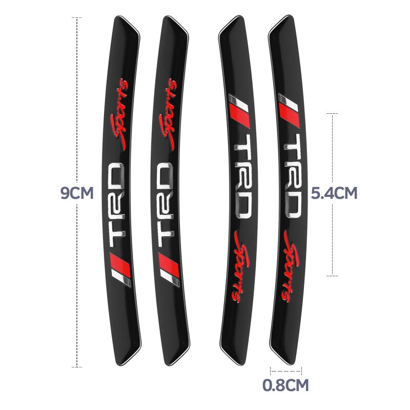 Set 4 Miếng Dán Trang Trí Trục Bánh Xe Ô Tô Toyota Corolla Yaris Etions RAV4 C-HR Vios