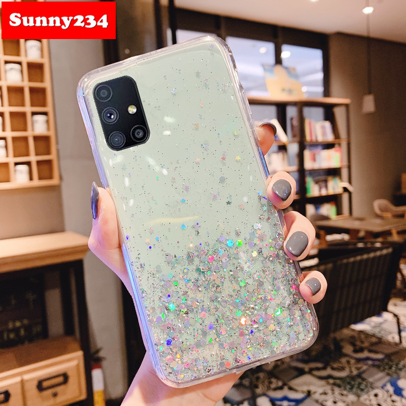 SAMSUNG Ốp Lưng Mềm Lấp Lánh Cho Samsung Galaxy S20 Ultra M30S Note 8 10 Lite A2 Core A91 A20E A80 A90 A60 J5 Prime J4 J6 Plus