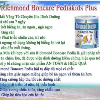 Combo Sữa bột RICHMONd BONCARE PEDIAkids plus 900g
