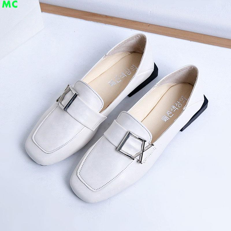 Giày Nữ Mũi Vuông Gót Thấp Thời Trang Hàn 2018 | BigBuy360 - bigbuy360.vn