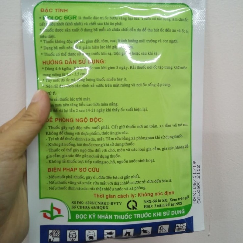 MOI OC 6GR gói 100 gram - Thuốc đặc trị ốc