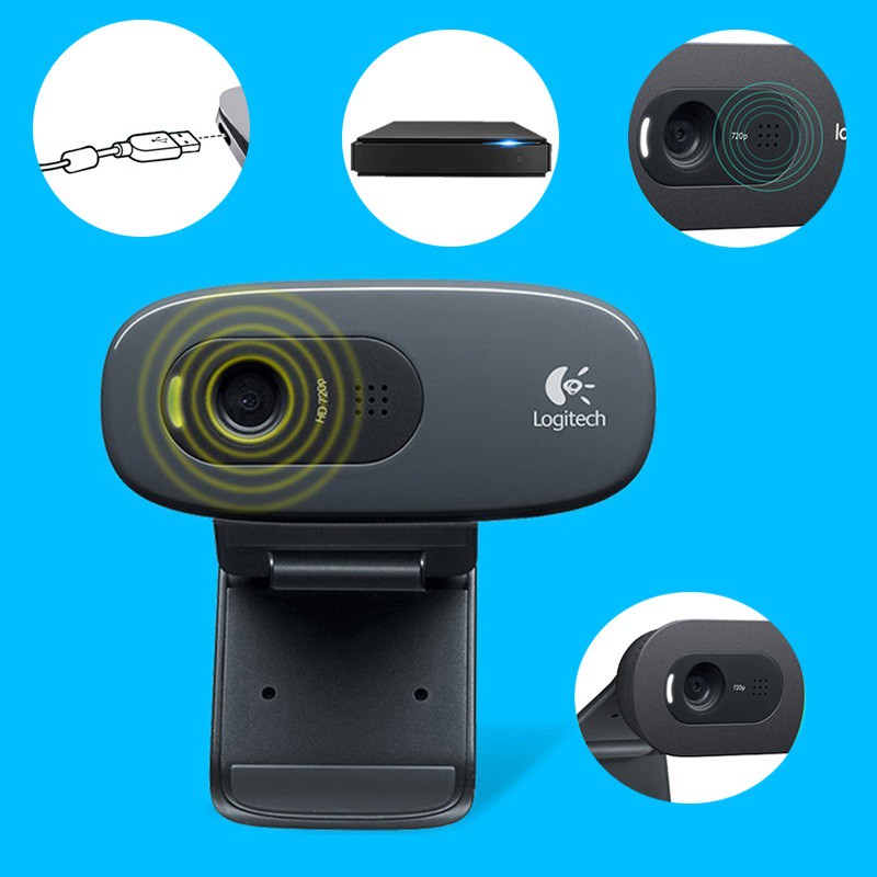 Webcam Logitech HD C270 màn hình rộng gọi video chất lượng HD 720p