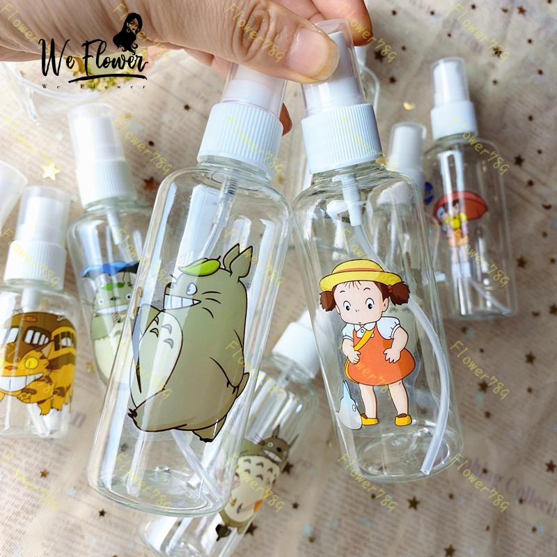 Bình xịt rỗng 50ml/100ml in họa tiết Totoro trong suốt tiện dụng