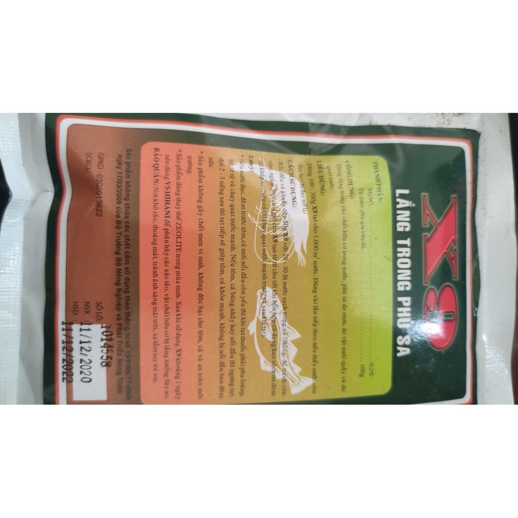 [ Hàng Chính Hãng] Siêu Lắng Tụ thức ăn cho tôm,cá, betta,cá lia thia gói 200g