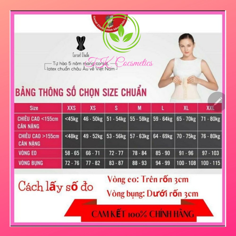 [ Mua 1 tặng Voucher 20k, tặng 1 Mask Collagen 40k] Đai nịt bụng Latex Corset Chuẩn - Latex Corset Chuẩn Hy Lạp