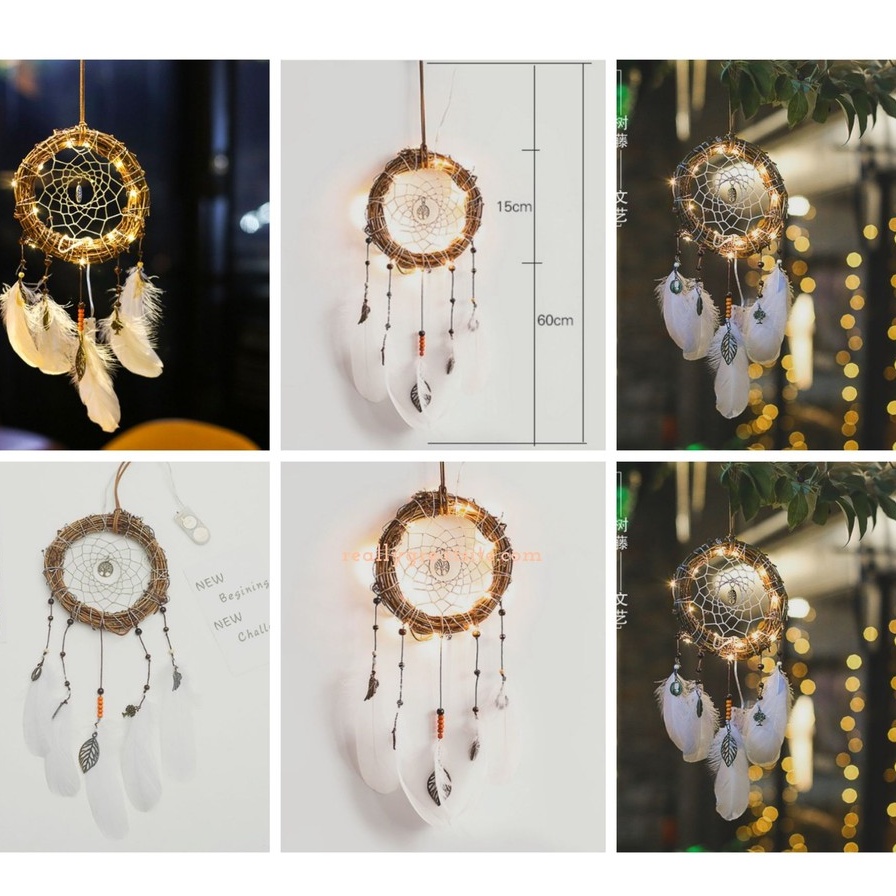 BN03 - Phụ kiện treo trang trí Dream Catcher XR080 (có kèm đèn)