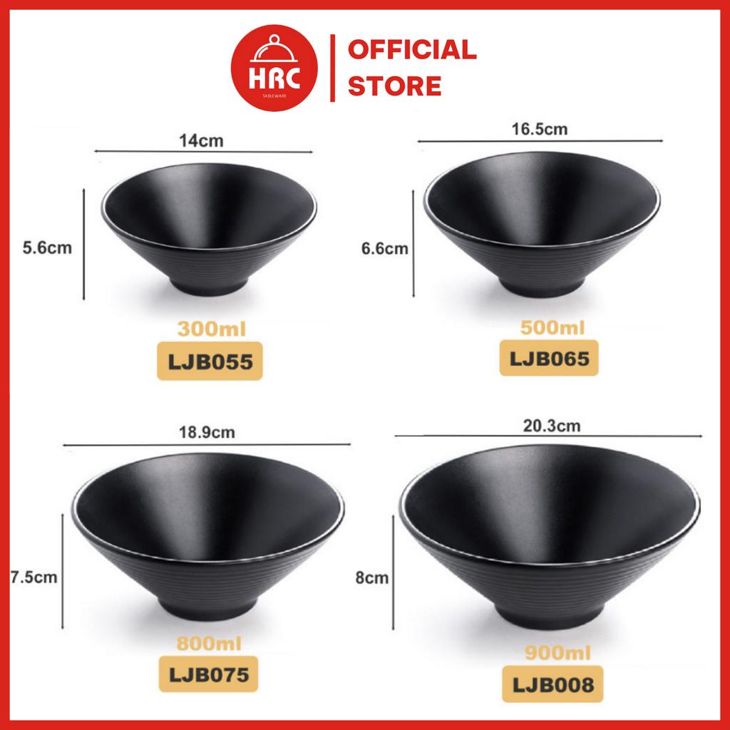 Bát đựng chè, tô nhựa melamine tròn đựng phở, canh, bún có vân ở ngoài cao cấp kiểu dáng sang trọng