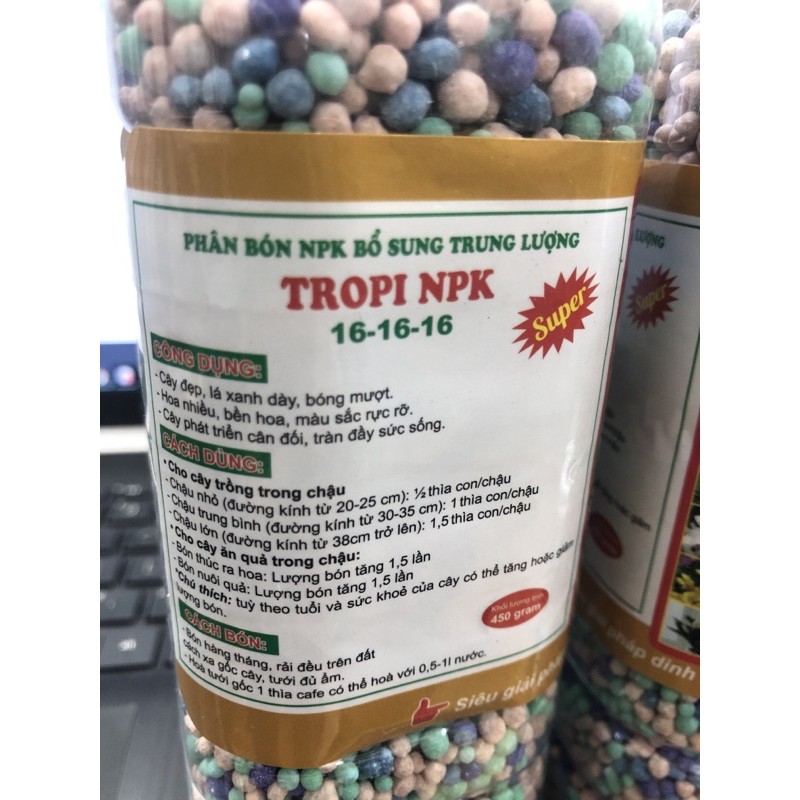 ✅ Phân bón Tropi NPK new 16-16-16 đẹp cây, nhiều hoa, lá xanh đầy / Tropi NPK 🌿