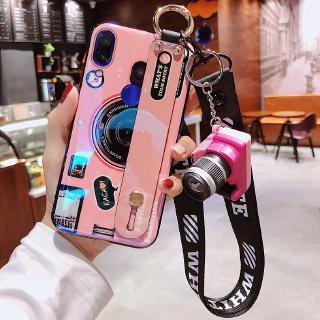 Case OPPO A5 2020 A9 2020 A11X Realme 5 Pro 5Q Reno 2 Z Camera Case Rope Wristband Strap Mini Camera